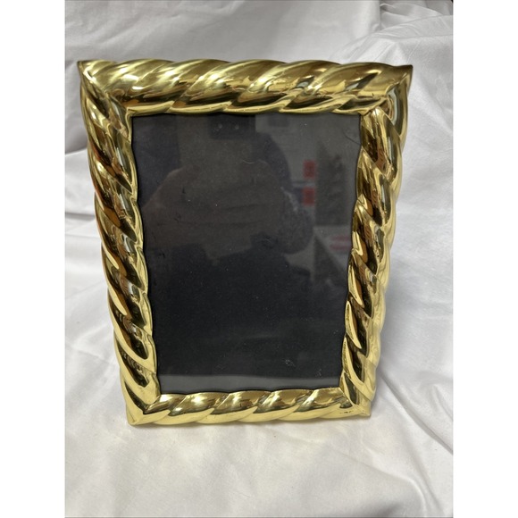 Solid Brass French Twist 5x7 Frame - Picture 1 of 4